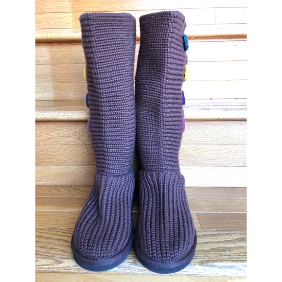 NEW UGG AUSTRALIA Sweater Knit Boots Knee High Tall Boots Short Boot Booties - Picture 1 of 8